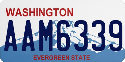 WA license plate AAM6339