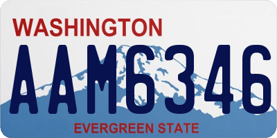 WA license plate AAM6346