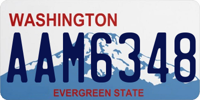 WA license plate AAM6348