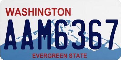 WA license plate AAM6367