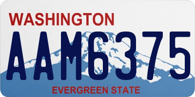 WA license plate AAM6375