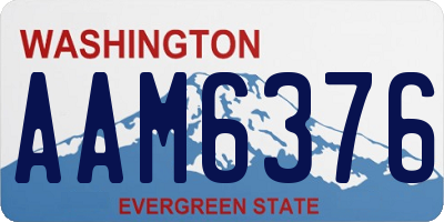 WA license plate AAM6376