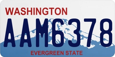 WA license plate AAM6378