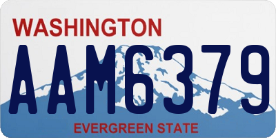 WA license plate AAM6379