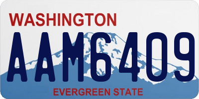 WA license plate AAM6409