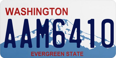 WA license plate AAM6410