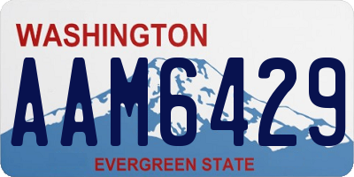 WA license plate AAM6429