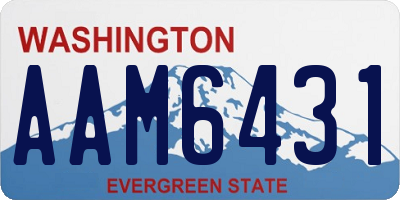 WA license plate AAM6431
