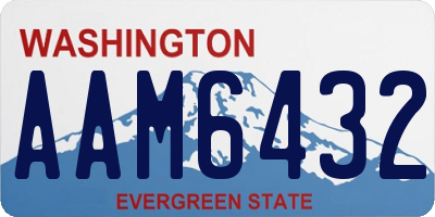 WA license plate AAM6432