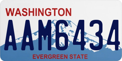 WA license plate AAM6434