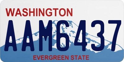 WA license plate AAM6437