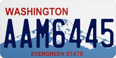 WA license plate AAM6445