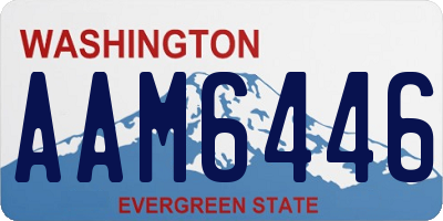 WA license plate AAM6446