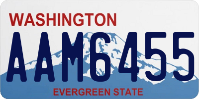 WA license plate AAM6455
