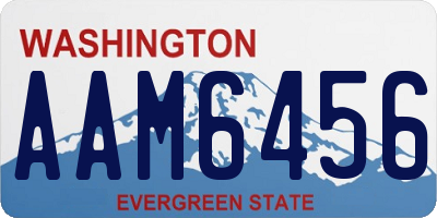 WA license plate AAM6456