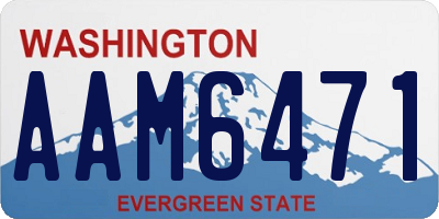 WA license plate AAM6471