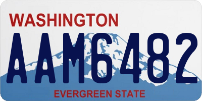 WA license plate AAM6482
