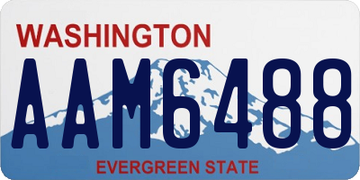 WA license plate AAM6488