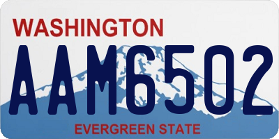 WA license plate AAM6502