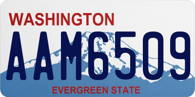 WA license plate AAM6509