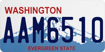 WA license plate AAM6510