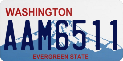 WA license plate AAM6511