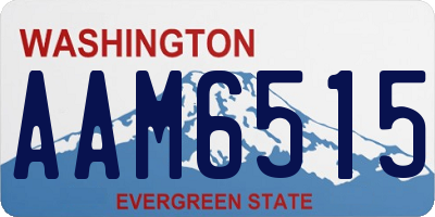 WA license plate AAM6515