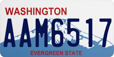 WA license plate AAM6517