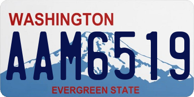 WA license plate AAM6519