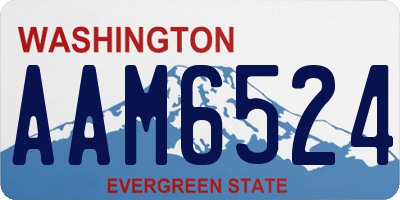 WA license plate AAM6524