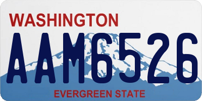 WA license plate AAM6526