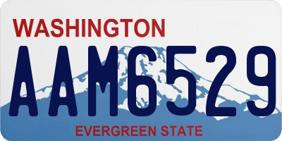 WA license plate AAM6529
