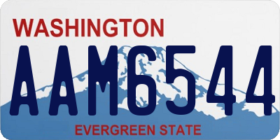 WA license plate AAM6544