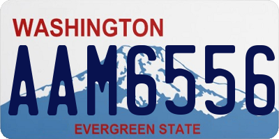 WA license plate AAM6556