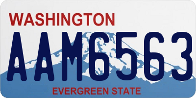 WA license plate AAM6563
