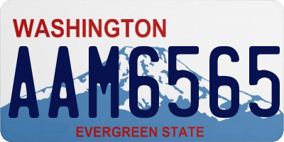 WA license plate AAM6565