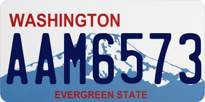 WA license plate AAM6573