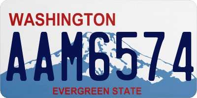 WA license plate AAM6574