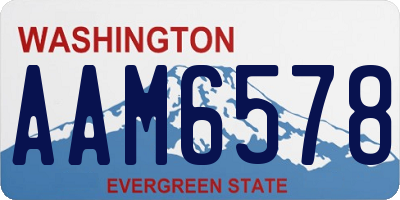 WA license plate AAM6578