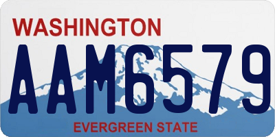 WA license plate AAM6579