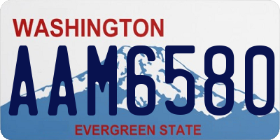 WA license plate AAM6580