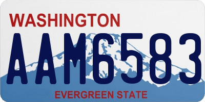 WA license plate AAM6583