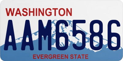 WA license plate AAM6586