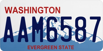 WA license plate AAM6587