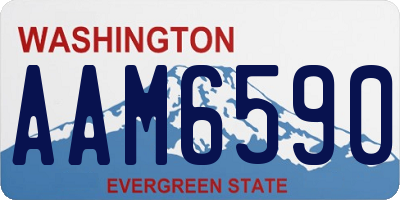 WA license plate AAM6590