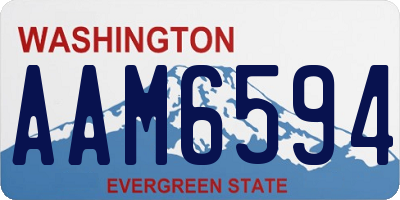 WA license plate AAM6594