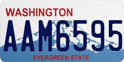 WA license plate AAM6595