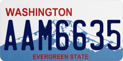 WA license plate AAM6635