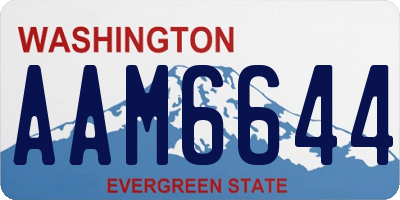 WA license plate AAM6644