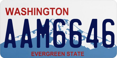 WA license plate AAM6646